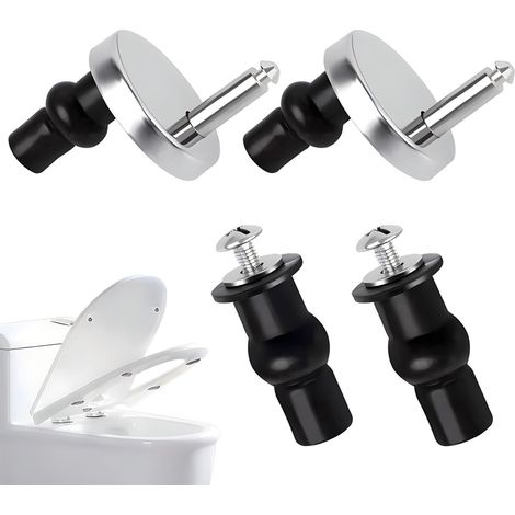Boulons de siège de toilette extensibles en caoutchouc robustes pour un ajustement universel et une installation facile (1/4)