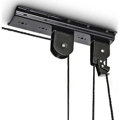 Supporto per biciclette Soffitto portabiciclette Garage Ascensore per mountain bike Deposito biciclette nero 3413017