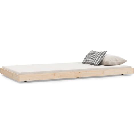 Cadre de lit 90x200 Bois de pin massif (1/5)