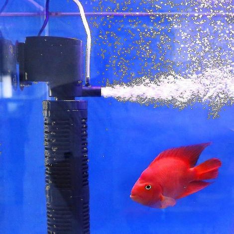 Purificatore d'acqua silenzioso 3 in 1 con ossigenazione, pompa interna, filtro sommergibile per acquario e pompa di ossigeno Submersi-hy (FMY)-Aq (1/2)