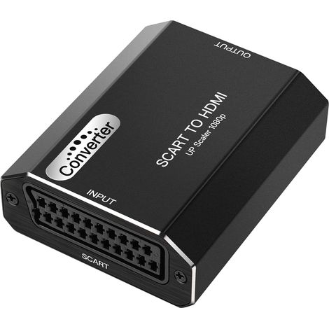 Convertisseur vidéo péritel vers HDMI, Adaptateur de Sortie HDMI, commutateur HD 720p/1080p, convertisseur Audio vidéo Haut de Gamme pour téléviseur HD, Moniteur, projecteur STB, VHS, Xbox