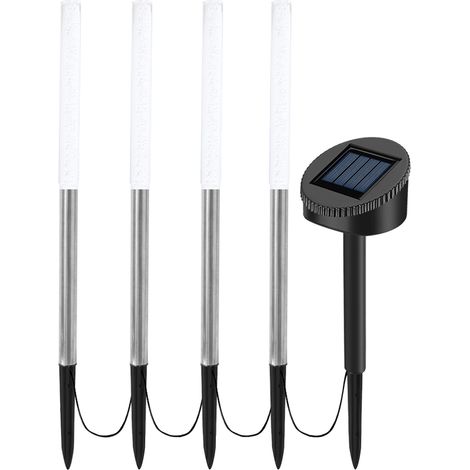 Lámpara solar LED RGB con burbujas acrílicas, control de brillo táctil, batería de 1000 mAh, resistente al agua IP55 (para uso en exteriores). (1/5)