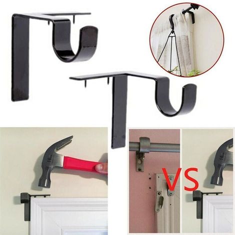 Support de tringle à rideau à Suspension et lustre simple dans le support de tringle à rideau de cadre de fenêtre
