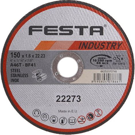 Disco da taglio FESTA INDUSTRY per metallo 150x1,6x22,2mm 22273.01