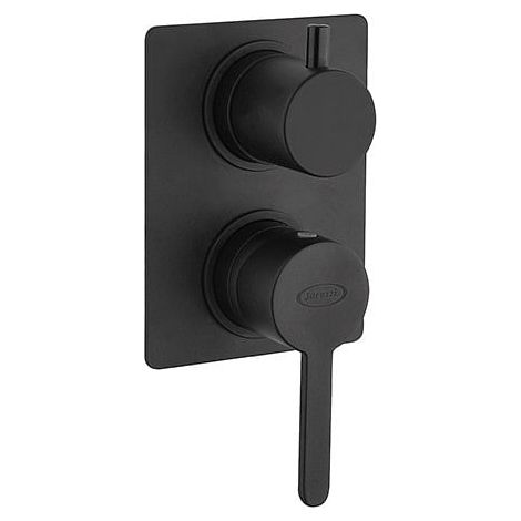 Miscelatore Jacuzzi incasso per doccia serie Sunset YO con deviatore rotativo a 2 uscite 0SUYO400JA01 nero opaco (1/2)