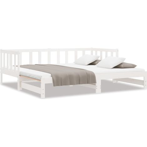 Maison Exclusive - Sofá cama nido madera maciza de pino blanco 80