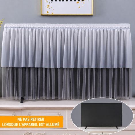 Housse anti-poussière pour TV 65 pouces gris dégradé sans retrait à l'allumage 65 réf 2012 200 g – Livraison gratuite