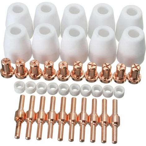 40 ensembles d'accessoires de decoupe plasma, buse d'electrode etendue, adapte pour PT31 LG-40 (1/5)