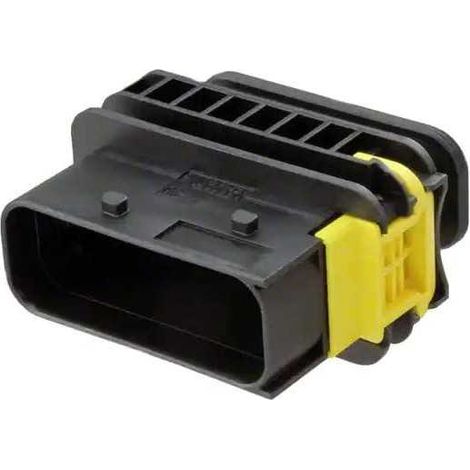Connettore Heavy Duty Sealed 1.6X0.6 porta maschio 18vie nero senza guarnizione