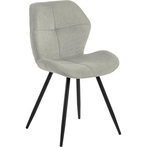 Chaise rembourrée Petri, tissu, pieds en métal beige (1/5)