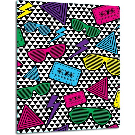 PIASTRA DI PROTEZIONE IN VETRO PER PIANO COTTURA A INDUZIONE 40x52 POP ART (1/5)