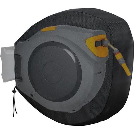 Housse de protection pour tuyau d'arrosage - Protection d'enrouleur d'eau - Jardinage extérieur - Matériau Oxford étanche - 55x55x30 cm - Noir (1/5)