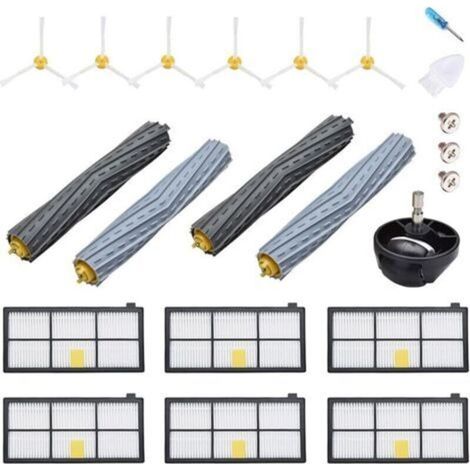 Accessoire pour iRobot Roomba 800 900 980 960 971 895 860 824 880 2x Filtre HEPA 6x brosses latérales 4x Brosse à Rouleau 1x Roue (1/5)