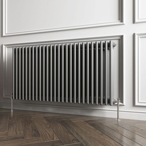 Biubiubath Traditional Cast Iron Style Radiator Horizontal 3 Column Anthracite 600x1190mm