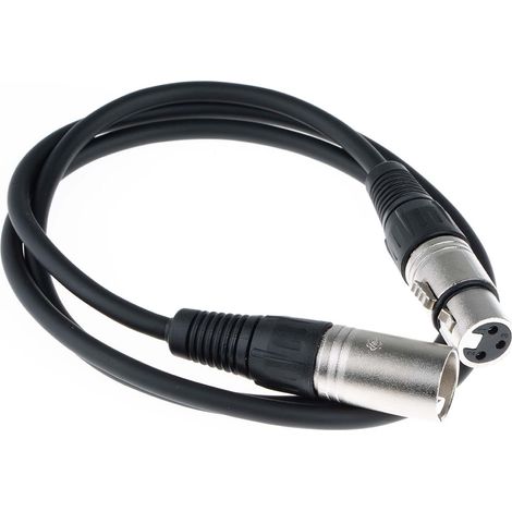 Cordons XLR XLR femelle XLR mâle 1m Noir ( Prix pour 1 ) (1/4)