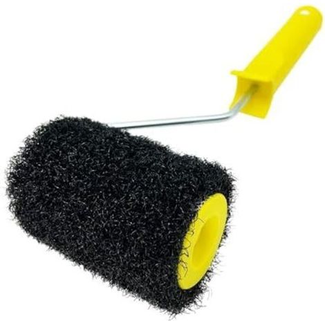 Rouleau à texturer composite pour cloisons sèches de 10 cm (4 pouces), rouleau à mastic en nylon épais, noir (1/5)