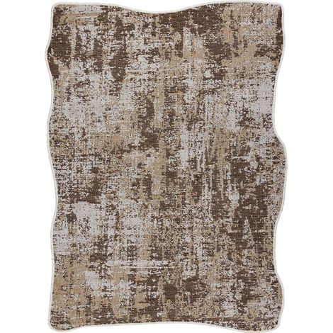 ORGANIC 2755 sisal carpet Abstraction ecru / natural – modern irregular shape beige 133x190 cm