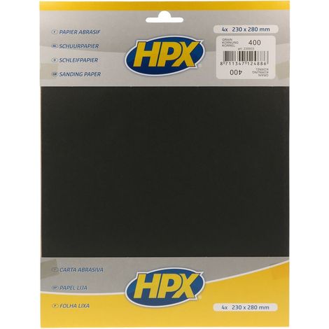 PAPIER ABRASIF P400 X 4 HPX