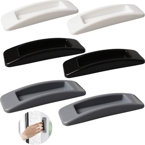 CCYKXA 6 Pcs Self Adhesive Cabinet Door Window Handles Instant Open Convenient Self Adhesive Sliding Door Handle Kitchen Auxiliary Handle (1/5)