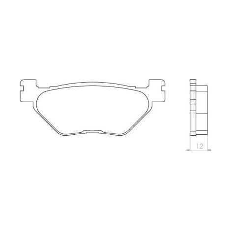 PASTILLAS DE FRENO BRENTA KH319 DE METAL SINTERIZADO (DORADO) (FT 4058)