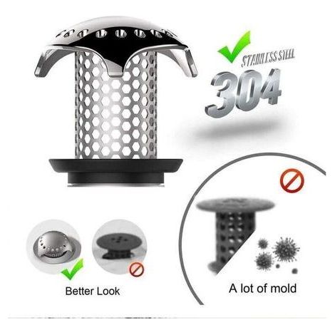 pair Filtre à Baignoire Attrape Cheveux Filtre en Acier Drain Hair Catcher Inoxydable pour Baignoire Assortissent des Tailles de Drain de-Fei Yu (1/3)