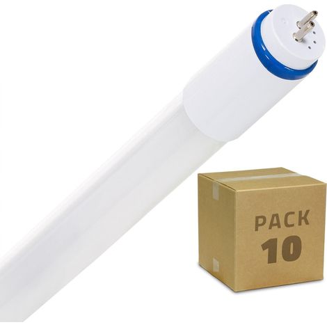 Pack 10 Tubi LED T5 60 cm 9W Connessione Bilaterale Vetro No Flicker 3000K Bianco Caldo No
