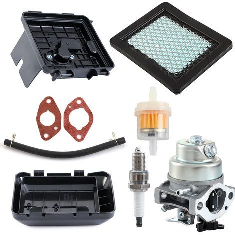 Carburetor with air filter for Honda GCV135 GC160 GCV190 – Includes spark plug, gasket, hose and fuel filter – Replacement engine parts (1/5)