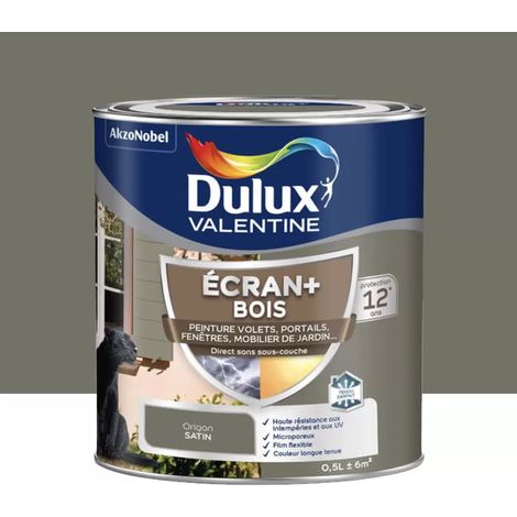 Peinture DULUX VALENTINE Ecran+ Bois Origan 0,5 L (1/4)