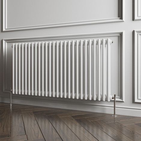 Biubiubath Traditional Cast Iron Style Radiator Horizontal 2 Column White 600x1190mm