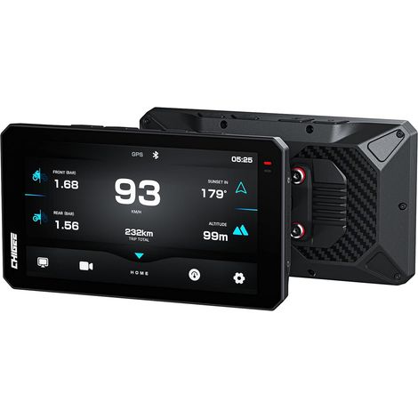 Motorcycle GPS Navigation System, 2000nits, HDR 6 Inch LCD, 60FPS,5G Wi-Fi BT, Waterproof, Support Assistant, App (1/5)