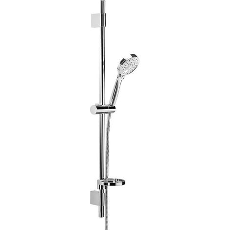Set Saliscendi 9CENTO Damast - Asta 216 Inox Cromato (Ø 22 mm) con Supporti Laterali Regolabili (1/4)