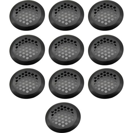 Grille De Ventilation Ronde - Acier Inoxydable 35 mm - Pour Cuisine Salle De Bain Armoire Bibliothèque - Lot De 10 (1/4)
