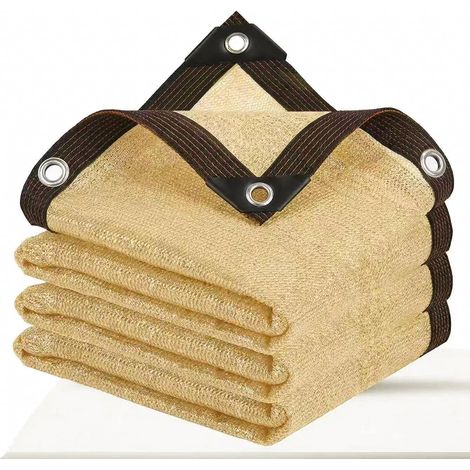 1 Filet d'ombrage 70%, 4x6 m, œillets, résistant UV, pour jardin, serre, pergola