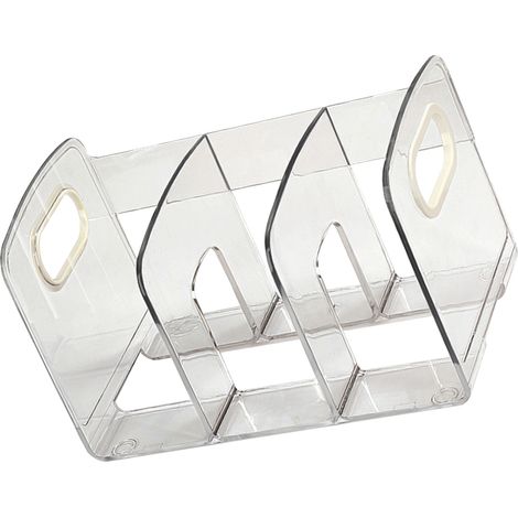 Organiseur de bureau en acrylique transparent à 3 compartiments (28 x 14 x 15 cm) (1/5)