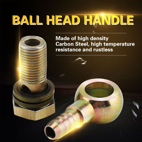 Paire d'adaptateurs de radiateur d'huile moto M12×1,25, bouchon de raccord avec tête sphérique M8 (1/5)