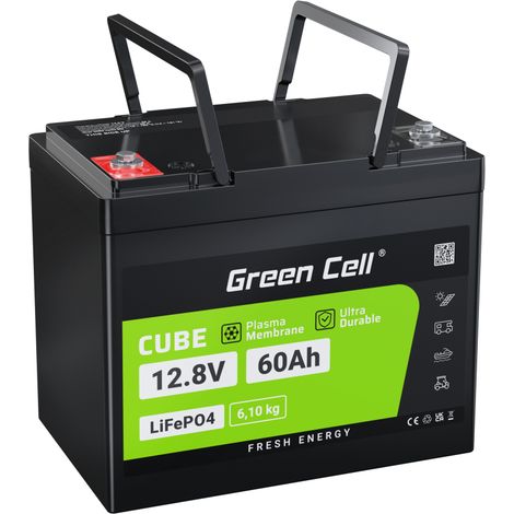 Green Cell - LiFePO4 12V 12,8V 60Ah Akku für Photovoltaikanlagen, Wohnmobile und Boote (1/5)
