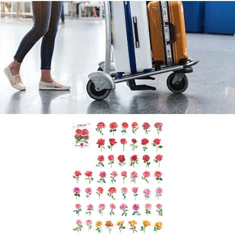 Set mit 100 „Schöner Tag“-Aufklebern – Florale Meeresserie – Tagebuchdekorationen mit Pflanzenmotiven – Rosenblütezeit (1/5)
