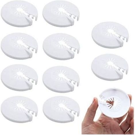10Pcs Radiator Pipe Cover for Radiator Heating Plumbing Wall Hole Cover 14-29mm (White) (1/5)