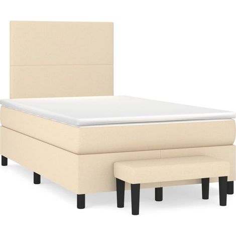 Maison Exclusive - Boxspringbett mit Matratze Creme 120x200 cm St