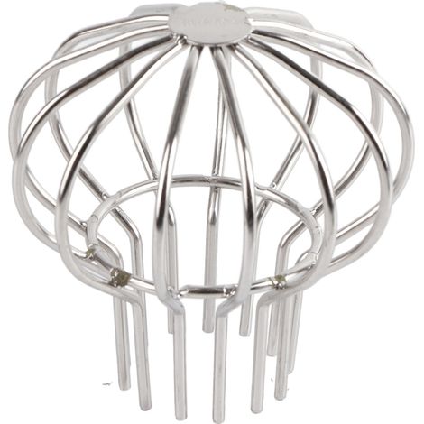 Bouchon rond anti-obstruction en acier inoxydable pour caniveaux de toit extérieurs, avec grille de nettoyage pour balcon et terrasse (75 cm).