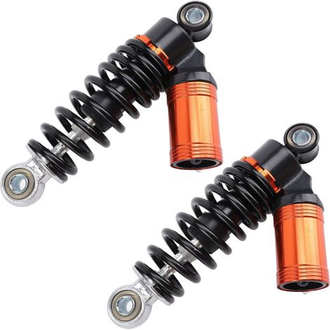 Par de amortiguadores de aleación de aluminio de 180 mm con muelles de alto rendimiento, aptos para vehículos todoterreno, karts, quads, scooters y vehículos eléctricos -Crezuo