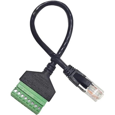 Connecteur Ethernet RJ45 vers bornier à vis 8 broches de 20 cm (1/5)