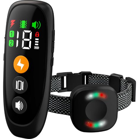 Dispositif de dressage canin, anti-aboiements télécommandé, collier à décharge électrique, accessoire de dressage canin à distance (1/4)