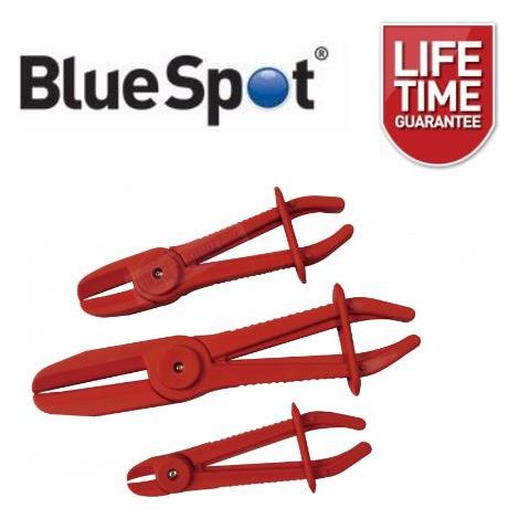 BlueSpot 3pc Flexible Hose Clamp Set Clamping Pliers Radiator Brake Fuel Pipe (1/4)