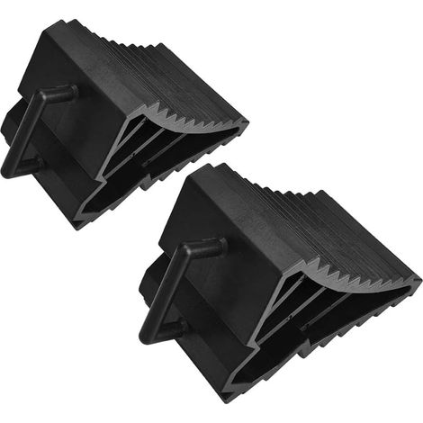 Paire de Cales antidérapantes en ABS Noir pour Camion pour Chargement de Marchandises cale pour Roue de Voiture Tire Blocks Wheel Chocks (1/5)
