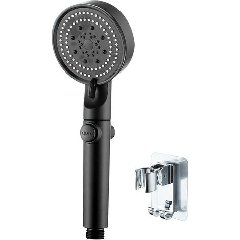 Pommeau De Douche Portable - Filtre Intégré - Arrêt Rapide À Un Clic - 5 Modes De Pulvérisation - Faible Consommation D Eau - Pour Tuyau Standard - 1 Pièce (1/5)