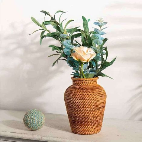 Bardusch - Saldi di fine stagione per decorazioni da camera da letto: vasi in rattan, portavasi, vasi in vimini, decorazioni gialle (1/4)