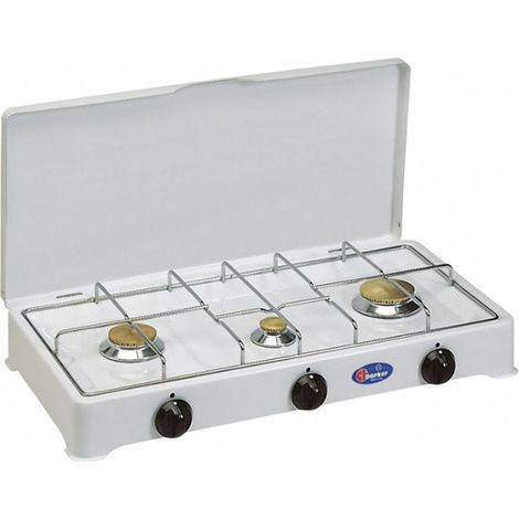 CFParker Fornello a Gas 3 Fuochi Gpl / Metano mod. 5328CB - Fonte di alimentazione: Gpl