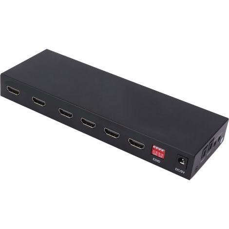 Répartiteur de sortie HD 4x2 en alliage d'aluminium, 4 entrées, 2 sorties, commutateur de sortie audio portable pour home cinéma 100-240 V UE (1/5)