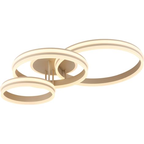 Globo Rubio Plafonnier semi-encastré LED sable mat 3000K (1/5)